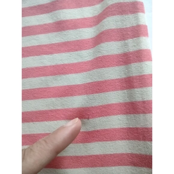 Sonnet James A Play Dress Womens Stretchy Shift Midi Coral Beige Stripes Ava S - Picture 8 of 10